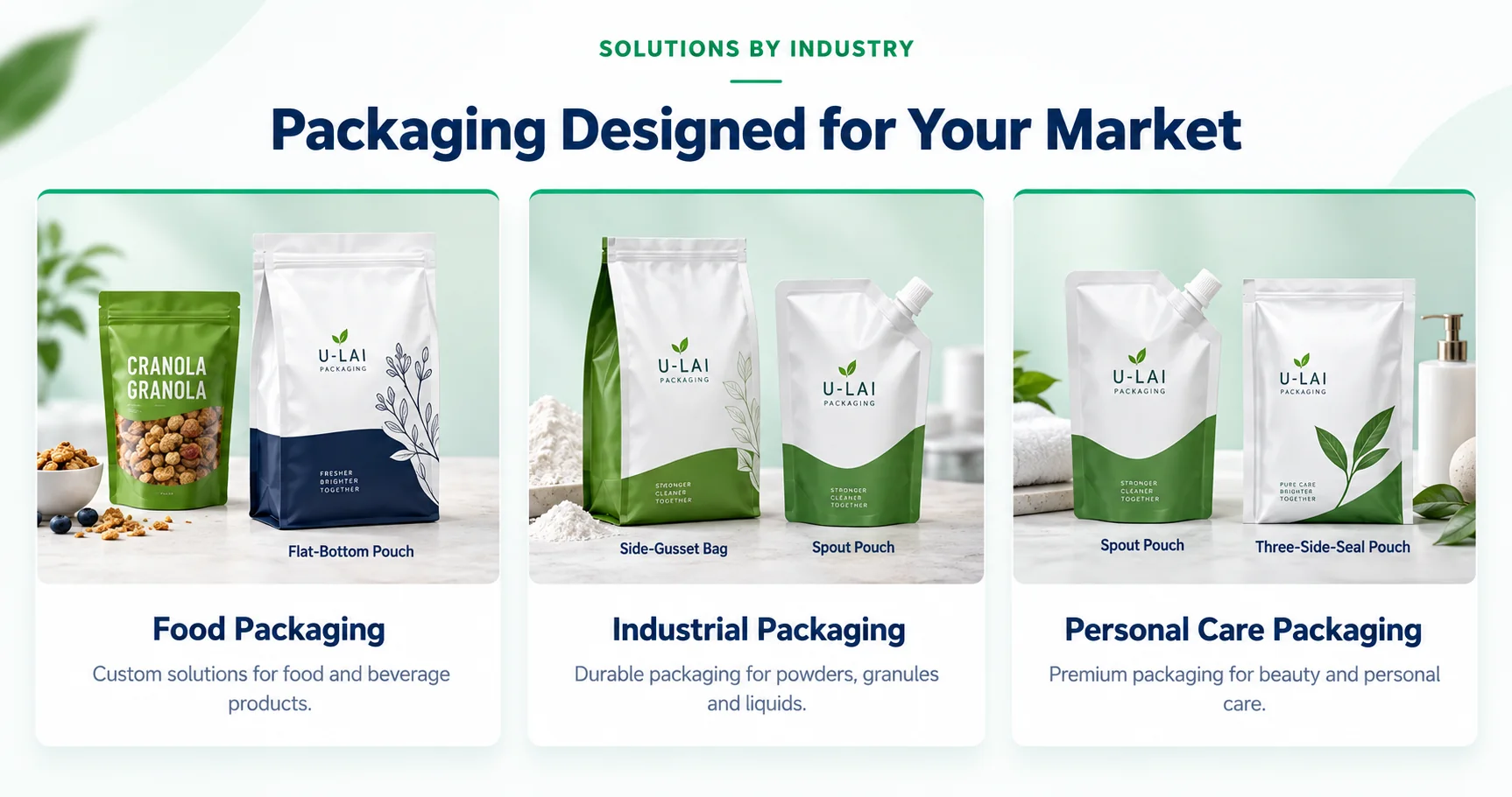 Food, industrial and personal-care packaging solutions